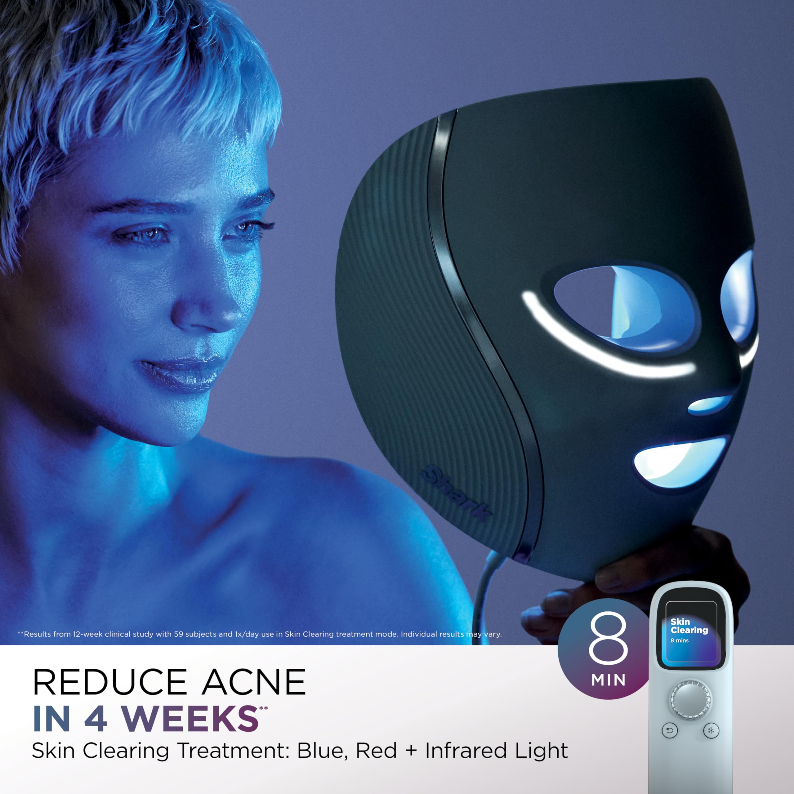 Foto 8 pulgar | Mascarilla Facial Led Shark Cryoglow Con Color Lila Refrescante Para Debajo De Los Ojos - Venta Internacional.