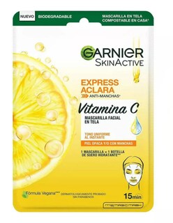 Foto 2 | Mascarilla Facial Garnier Express Aclara + Termo De Agua Güish
