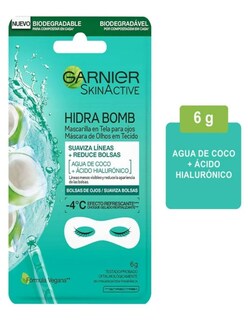 Foto 4 | Mascarilla Para Ojos Garnier Hydra Bomb + Termo De Agua Güish