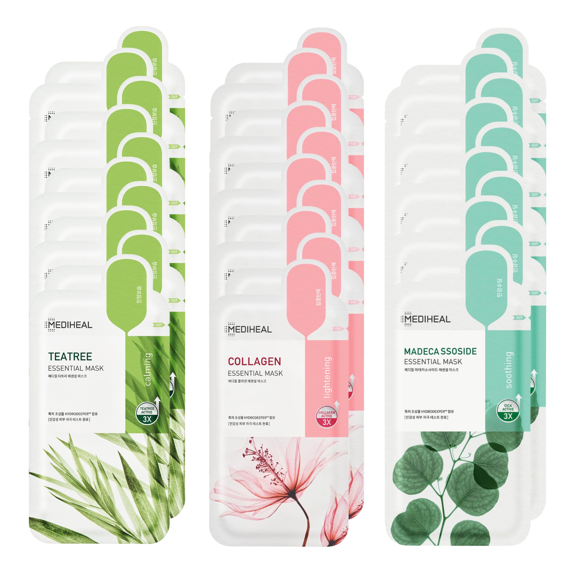Mascarilla En Láminas Mediheal Essential Hero, Paquete De 30 (colágeno, Árbol De Té, Madecasósido) - Venta Interna