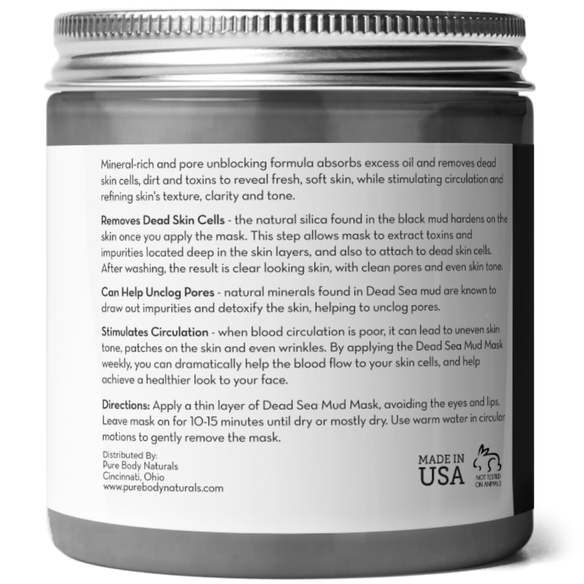 Foto 7 pulgar | Máscara De Barro Pure Body Naturals Dead Sea Para El Acné, 250 Ml - Venta Internacional.