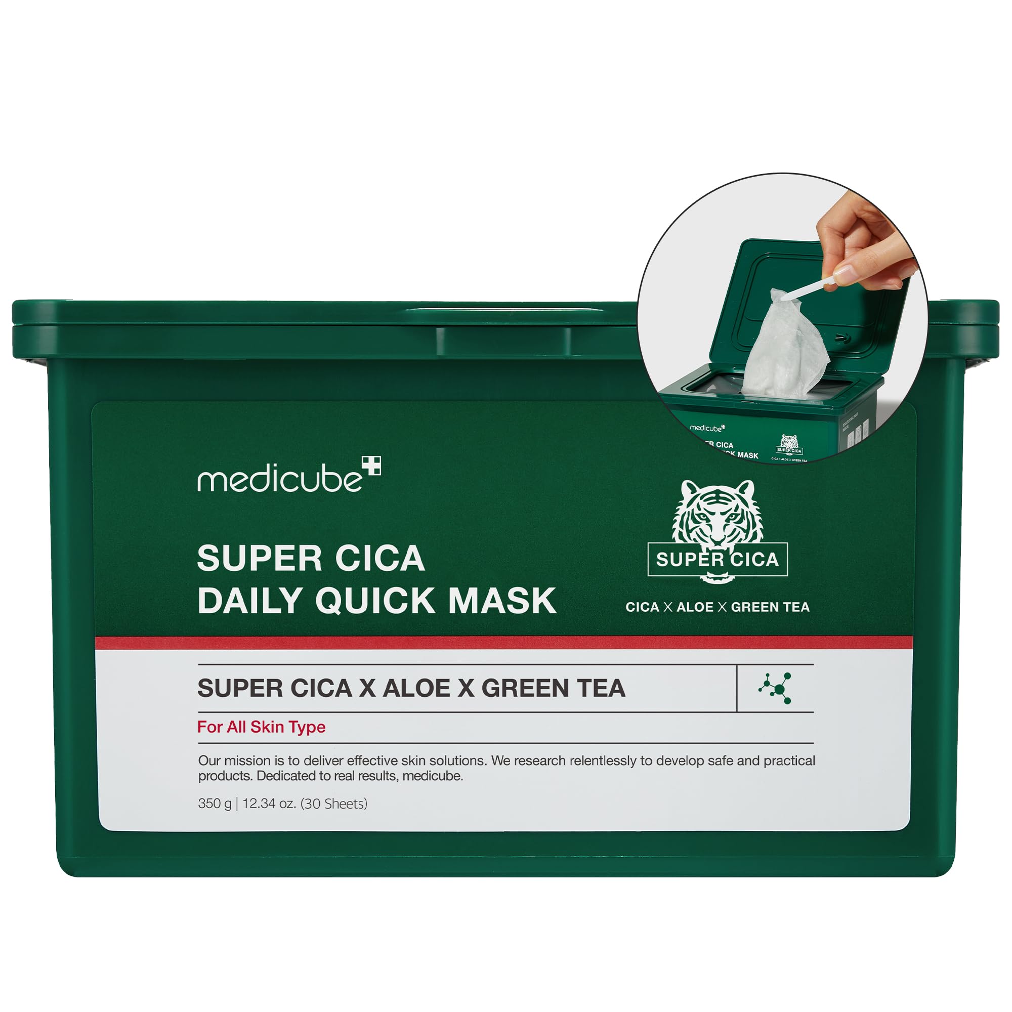 Foto 2 pulgar | Mascarillas Faciales Medicube Super Cica Daily 30 Hojas - Venta Internacional.