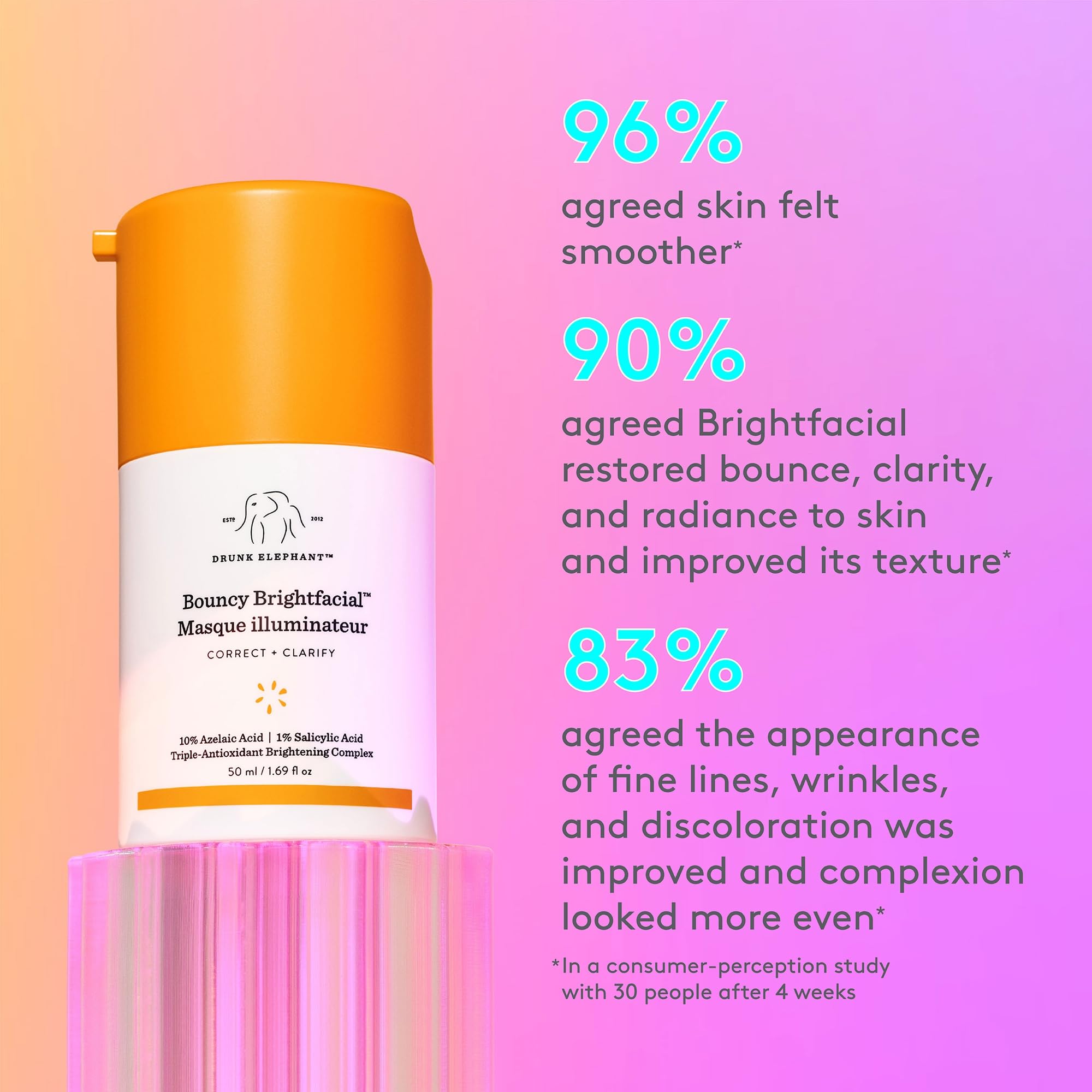 Foto 3 pulgar | Máscara Facial Drunk Elephant Bouncy Brightfacial 50 Ml/1.69 Fl  - Venta Internacional.