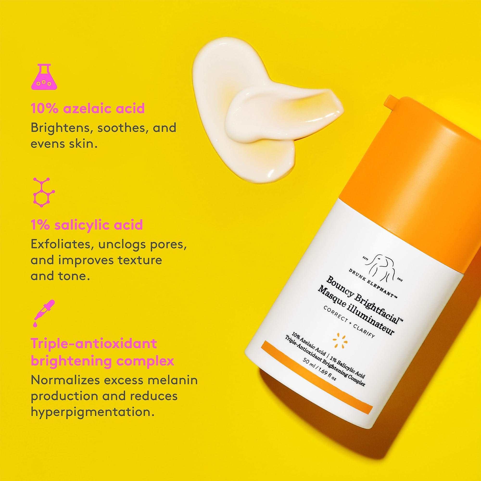Foto 5 pulgar | Máscara Facial Drunk Elephant Bouncy Brightfacial 50 Ml/1.69 Fl  - Venta Internacional.
