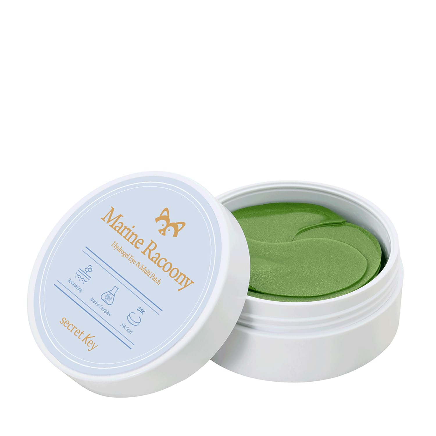 [parches Para Los Ojos] Secret Key Marine Racoony Hydro Gel 60 Hojas - Venta Internacional.