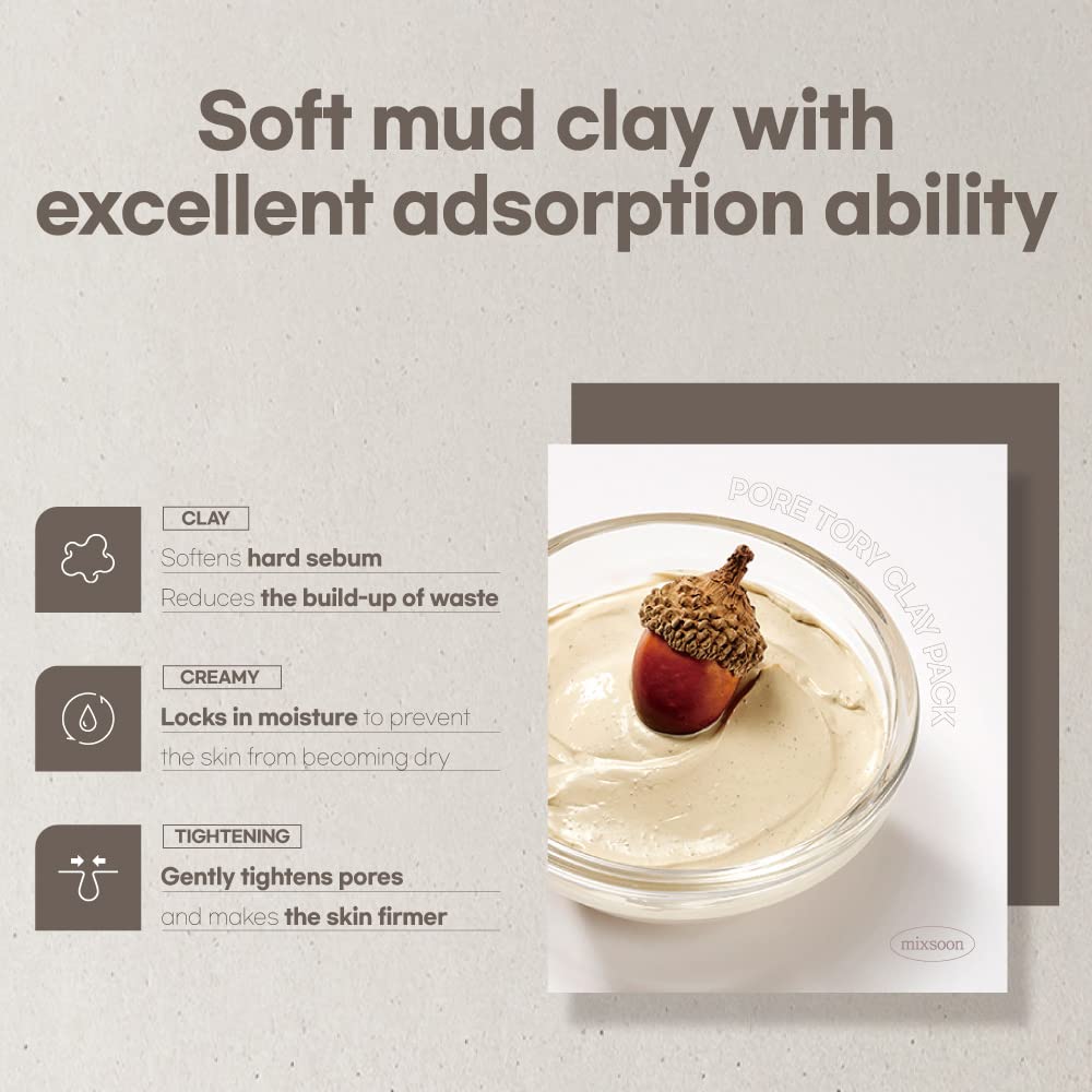 Foto 7 pulgar | Mascarilla Facial Mixsoon Pore Tory Clay 100g - Venta Internacional.