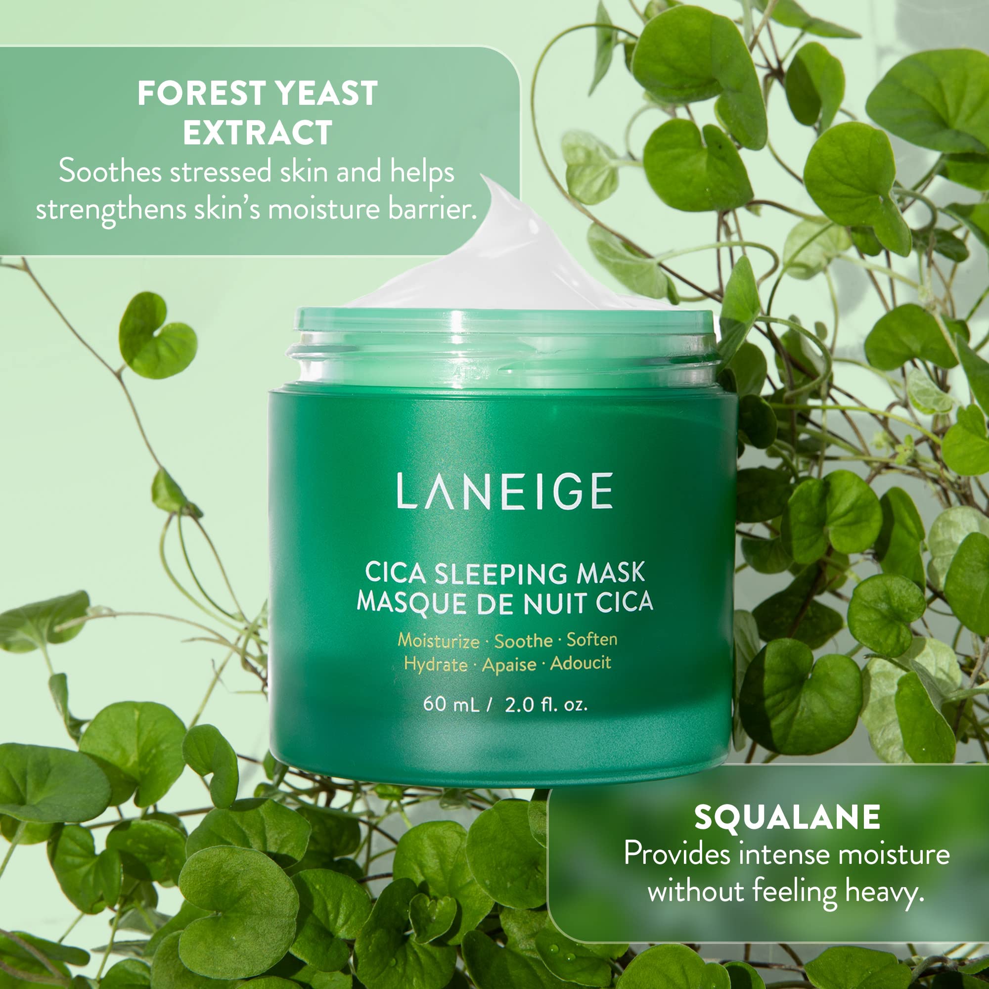 Foto 3 pulgar | Mascarilla Para Dormir Laneige Hipoalergénica Cica Hydrate 60 Ml - Venta Internacional.