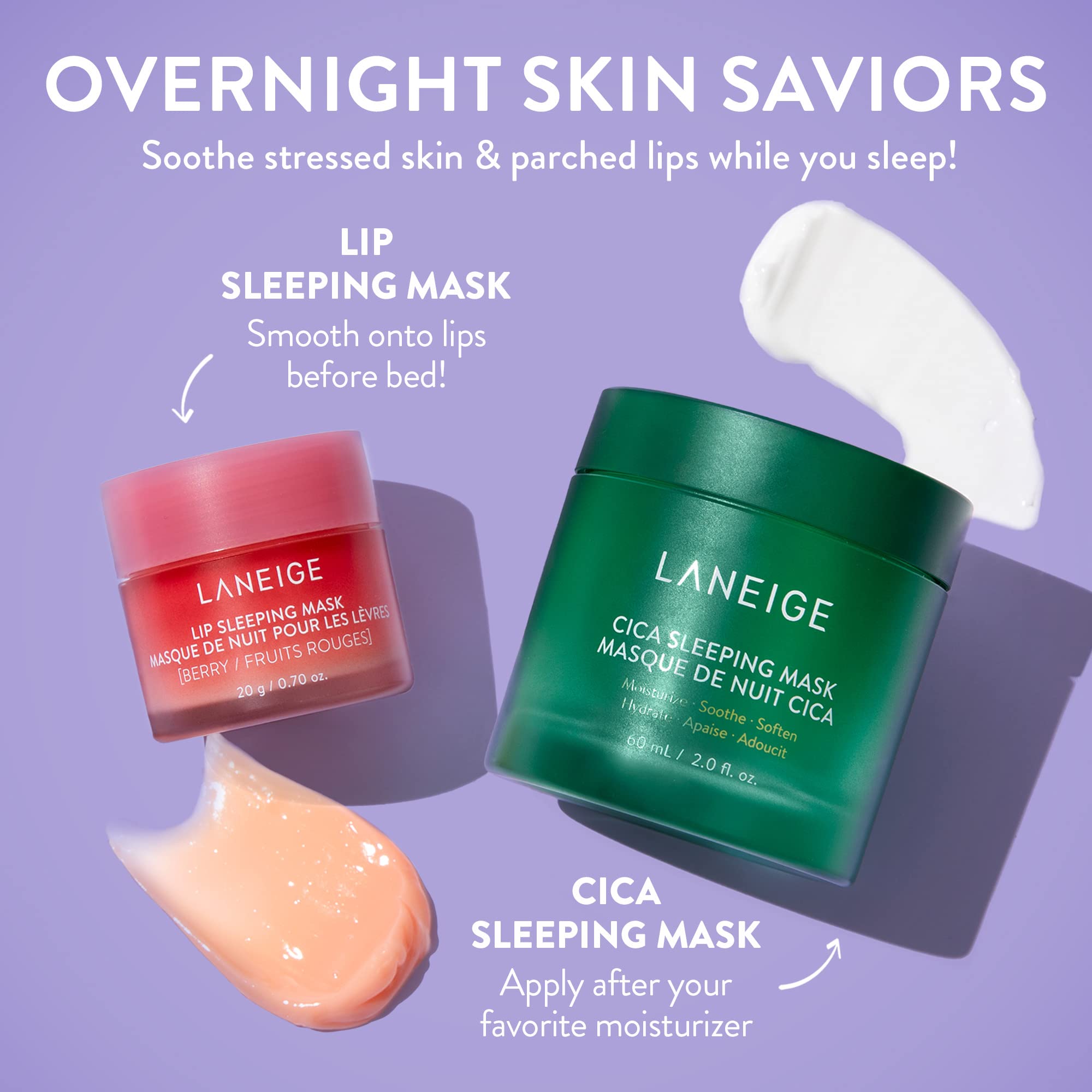 Foto 4 pulgar | Mascarilla Para Dormir Laneige Hipoalergénica Cica Hydrate 60 Ml - Venta Internacional.
