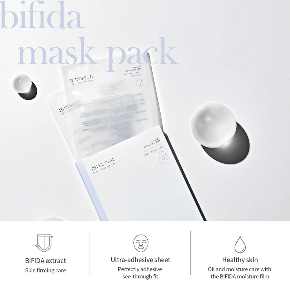 Foto 3 pulgar | Sheet Mask Mixsoon Bifida, Hidratante Facial Coreano, Paquete De 1 Paquete (5 Unidades) - Venta Internacional.