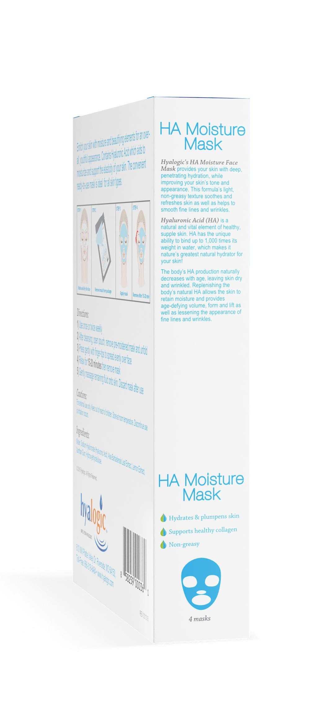 Foto 6 pulgar | Mascarilla Facial Hidratante Con Ácido Hialurónico Hialurónico Y Aloe X4 - Venta Internacional.