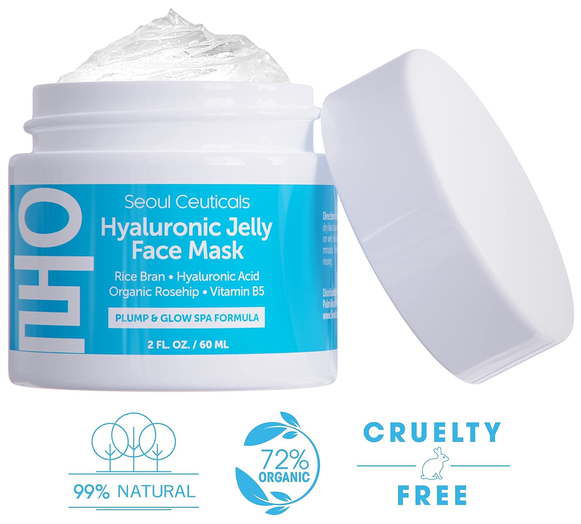 Foto 7 pulgar | Mascarilla Facial Seoulceuticals, Gel De Ácido Hialurónico, 60 Ml, Con Salvado De Arroz - Venta Internacional.