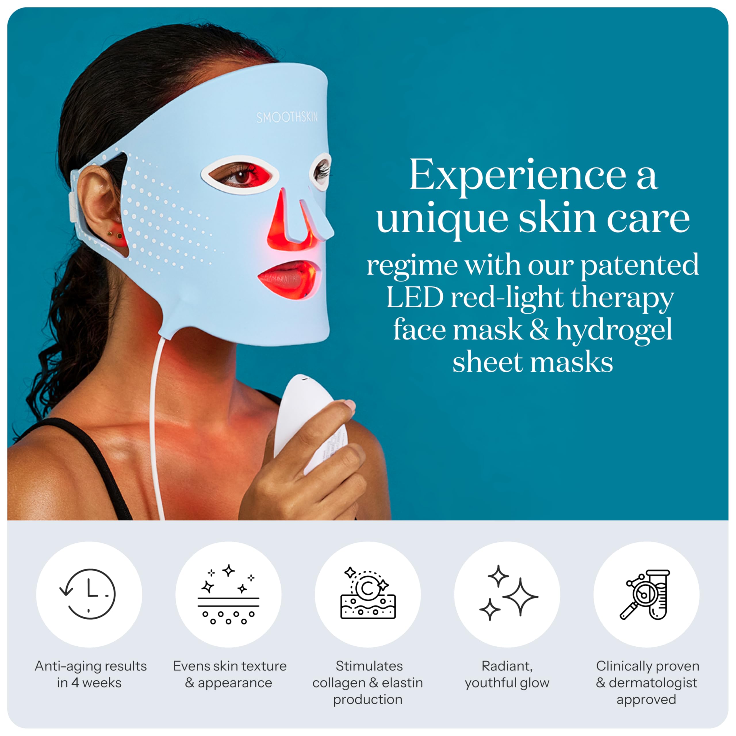 Foto 6 pulgar | Mascarilla Facial De Terapia Con Luz Roja Led Smoothskin Duolux Con 15 Mascarillas - Venta Internacional.