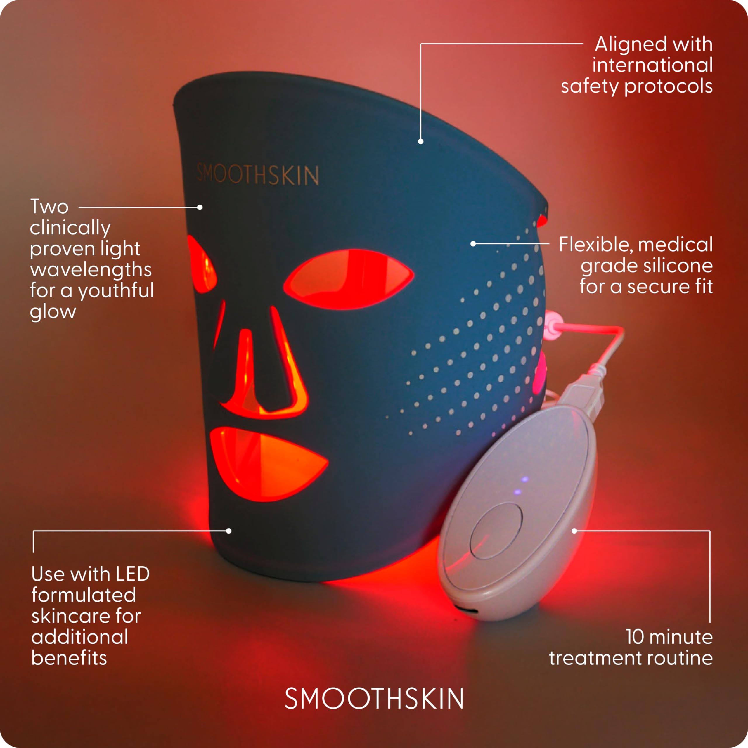 Foto 7 pulgar | Mascarilla Facial De Terapia Con Luz Roja Led Smoothskin Duolux Con 15 Mascarillas - Venta Internacional.
