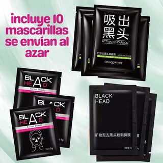 Foto 2 | 10pz Mascarilla Peel Off Removedora Puntos Negros Facial 6gr
