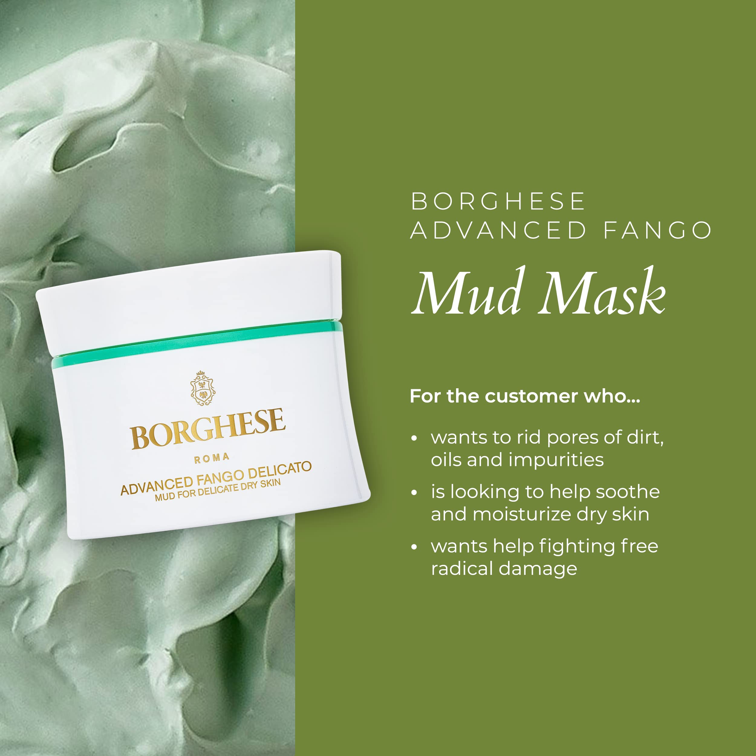 Foto 6 pulgar | Mascarilla Facial Hidratante Borghese Advanced Fango Delicato Mud - Venta Internacional.