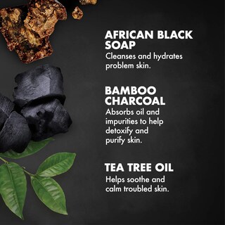 Foto 4 | Exfoliante Corporal Sheamoisture, Jabón Negro Africano, Carbón De Bambú, 180 Ml - Venta Internacional.