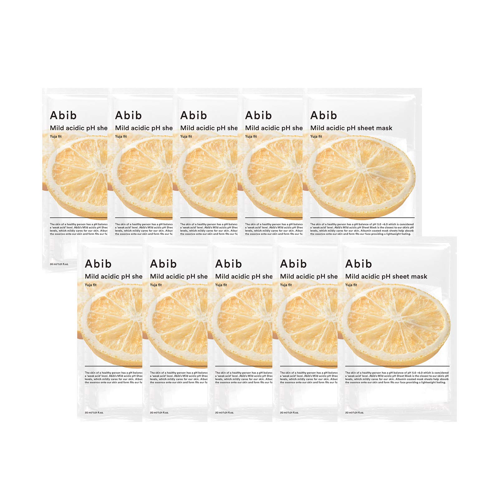 Mascarilla Abib Con Ph Ácido Suave Yuja Fit Con Vitamina C X10 - Venta Internacional.