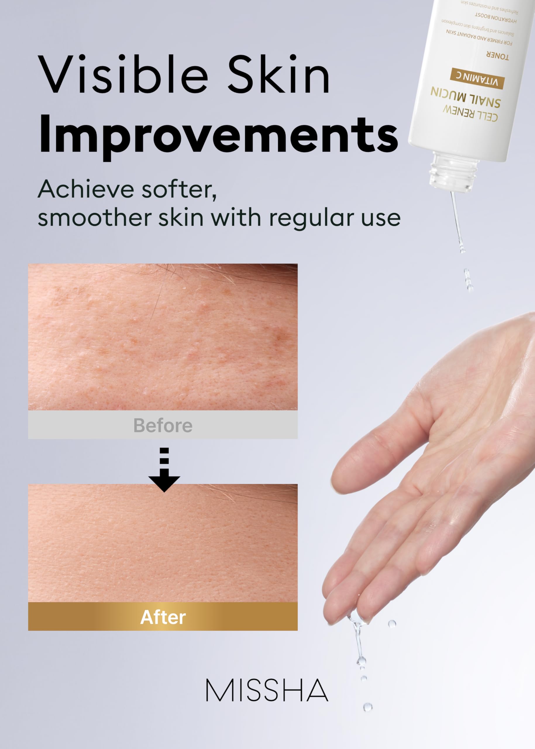 Foto 6 pulgar | Tónico Facial Missha Cell Renew Snail Mucin Vitamina C 150 Ml - Venta Internacional.