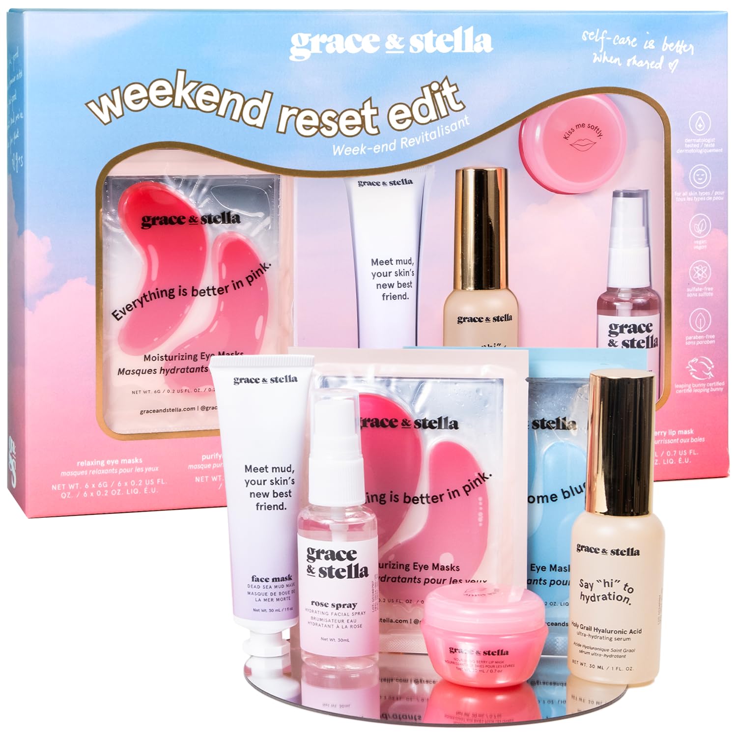 Foto 1 | Set De Regalo Grace & Stella Weekend Reset Con Mascarillas Y Sérum Para Ojos - Venta Internacional.