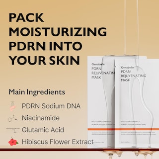 Foto 3 | Mascarilla Genabelle Pdrn Rejuvenecedora Para Piel De Cristal, 25 Ml X5 - Venta Internacional.