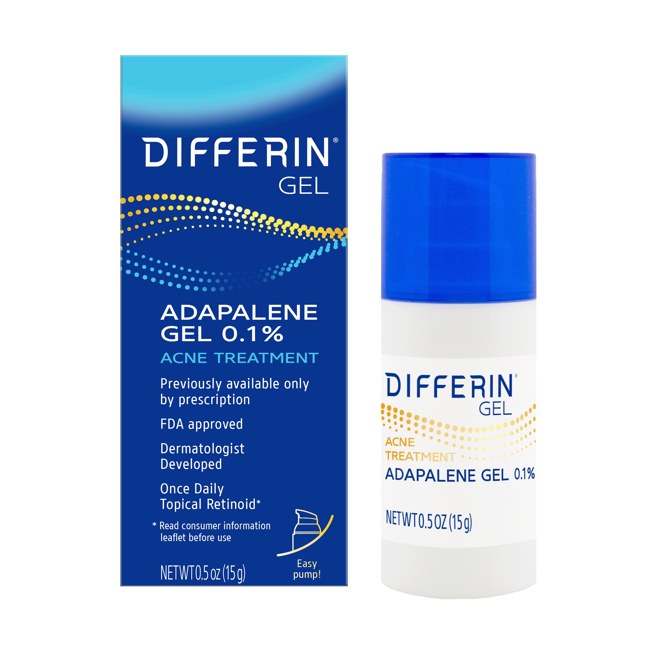 Foto 2 pulgar | Gel Para Tratamiento Del Acné Differin 0,1% De Adapaleno, 15 G, Suministro Para 30 Días - Venta Internacional.