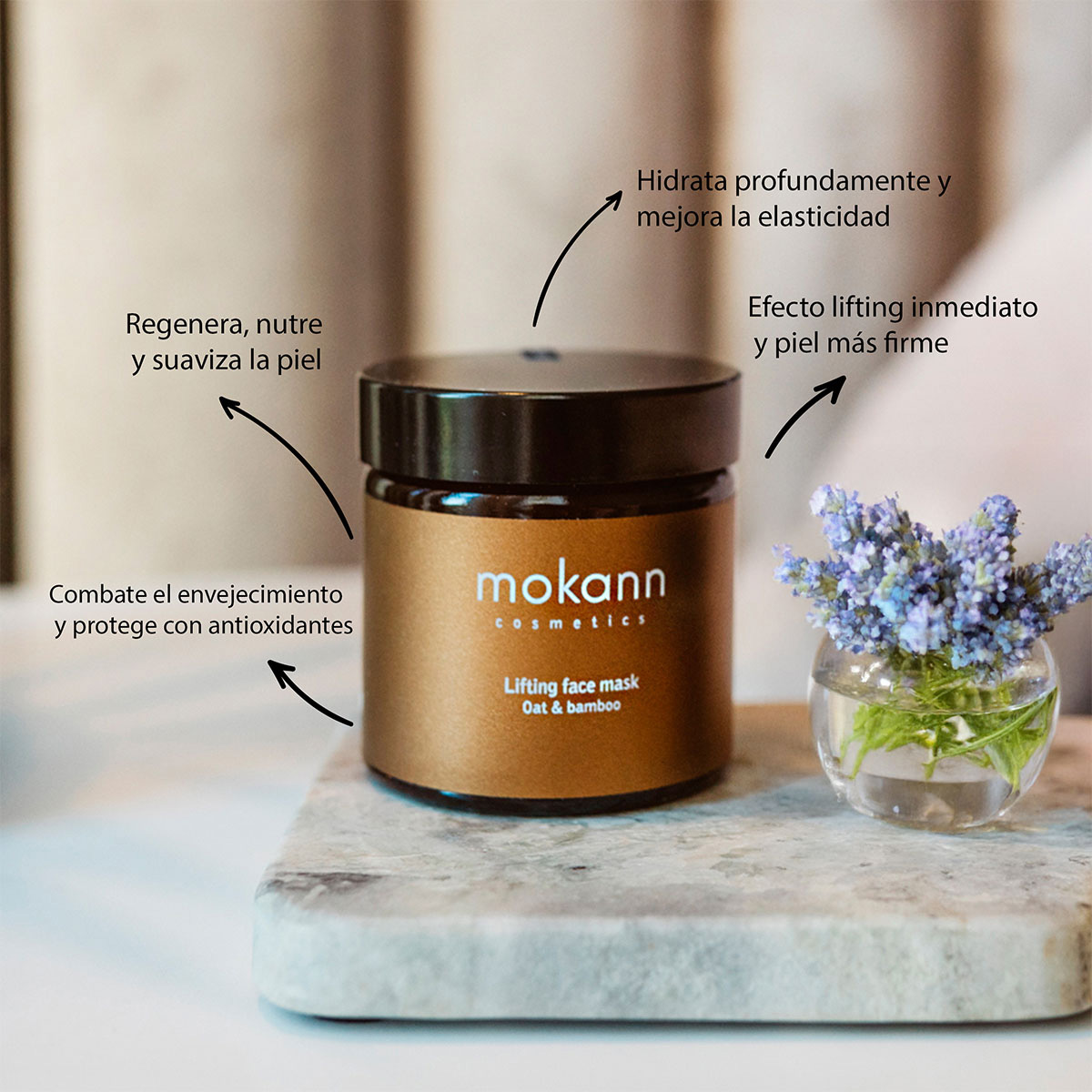 Foto 4 pulgar | Mascarilla Mokann Lifting Bambú Avena Reafirmante 60ml