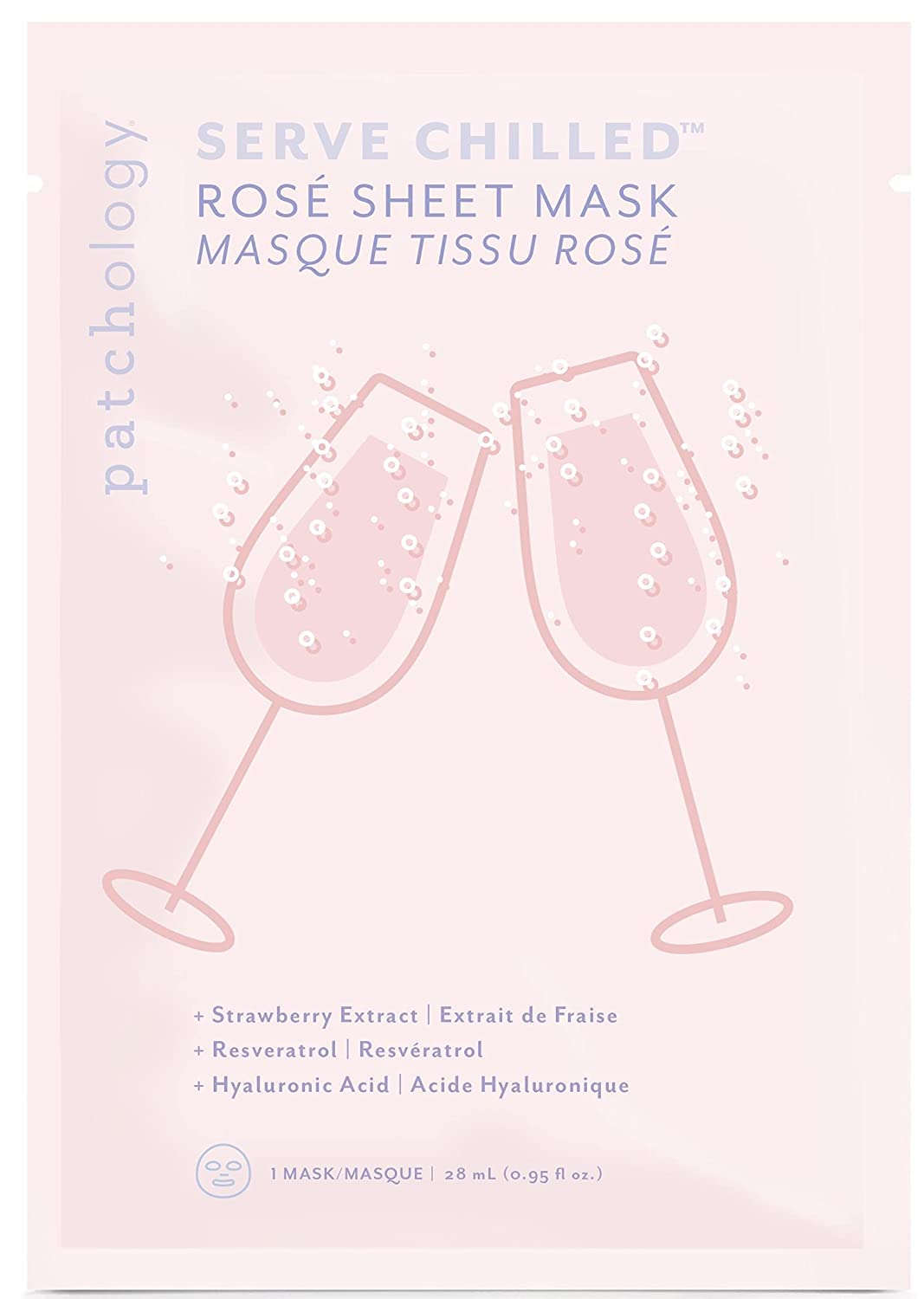 Foto 2 pulgar | Mascarilla Facial Patchology Serve, Rosado Frío Con Ácido Hialurónico - Venta Internacional.