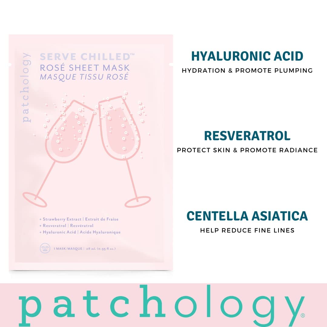 Foto 5 pulgar | Mascarilla Facial Patchology Serve, Rosado Frío Con Ácido Hialurónico - Venta Internacional.