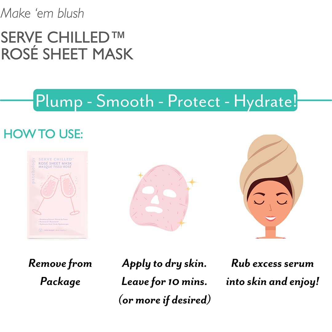 Foto 6 pulgar | Mascarilla Facial Patchology Serve, Rosado Frío Con Ácido Hialurónico - Venta Internacional.