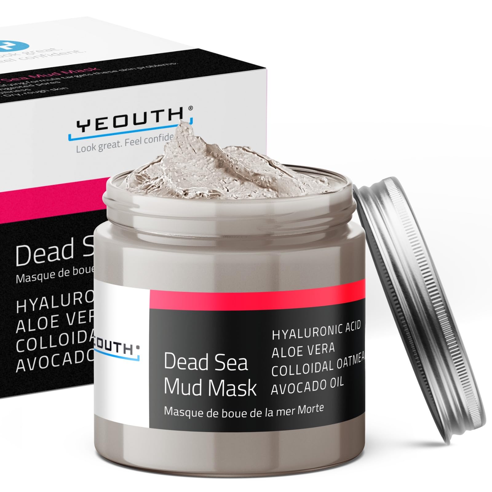 Foto 2 pulgar | Mascarilla De Barro Yeouth Dead Sea Con Ácido Hialurónico Y Aceite De Aguacate 240 Ml - Venta Internacional.