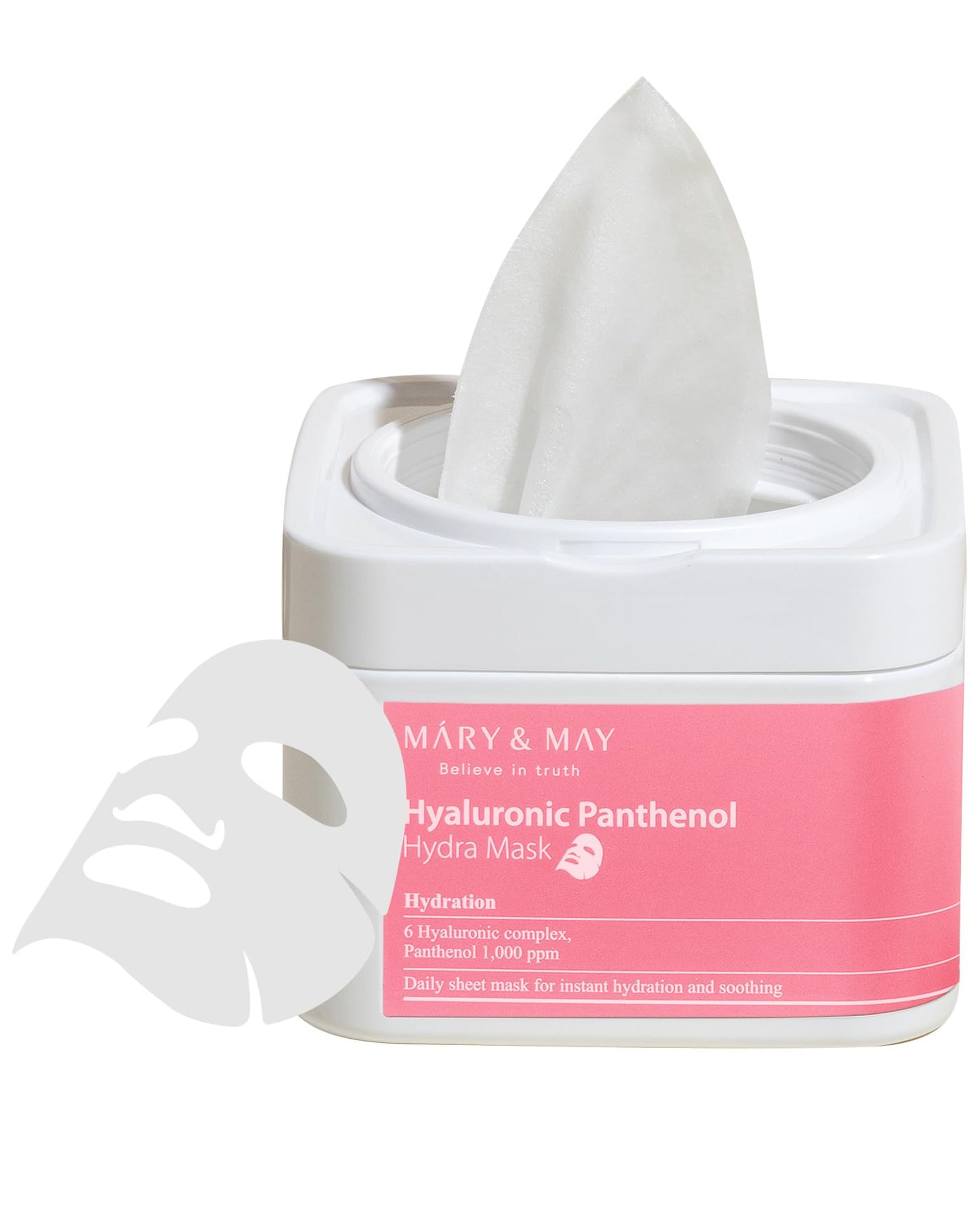 Foto 1 | Mascarilla Mary&may Hyaluronic Panthenol Hydra 30 Hojas - Venta Internacional.