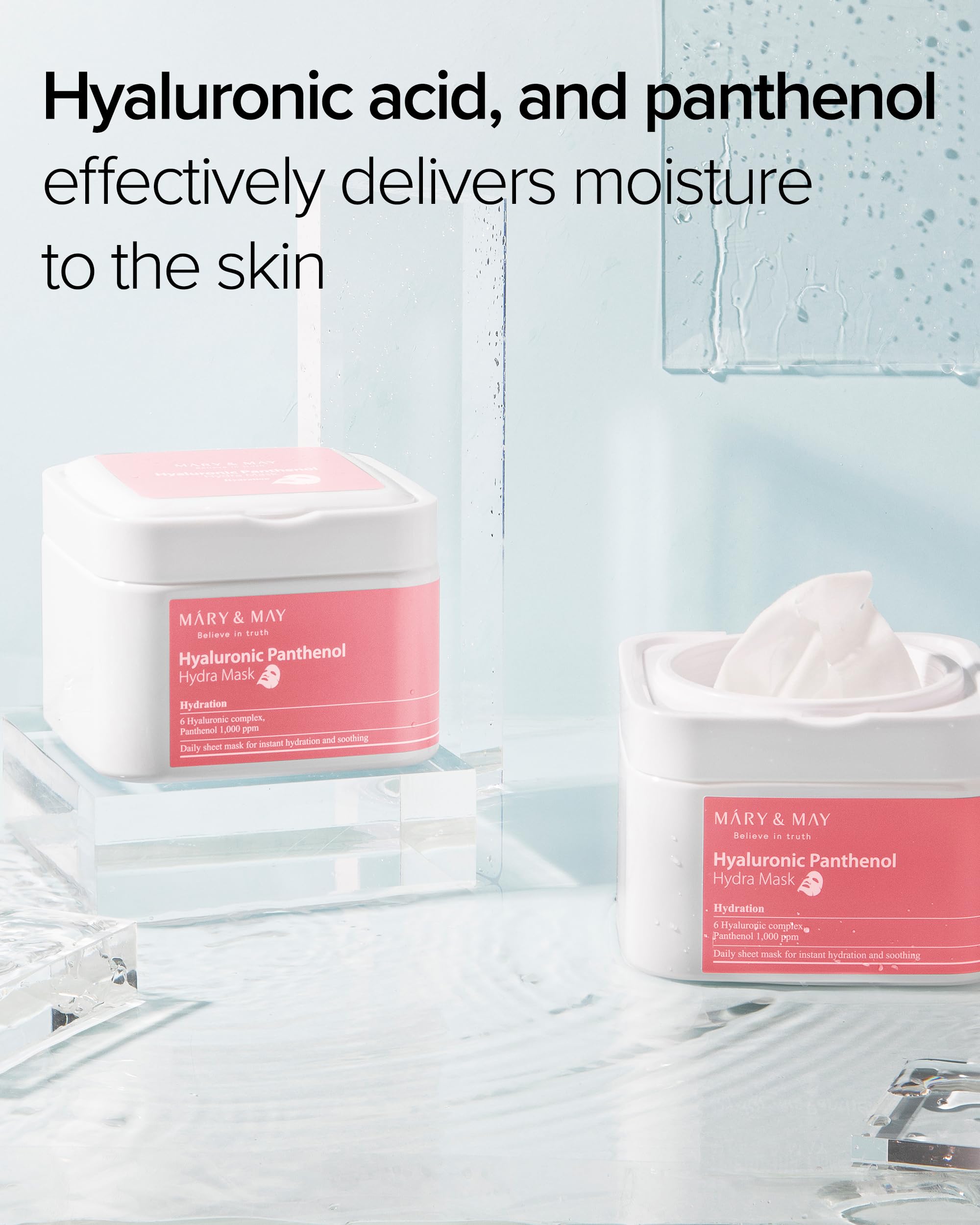 Foto 4 | Mascarilla Mary&may Hyaluronic Panthenol Hydra 30 Hojas - Venta Internacional.