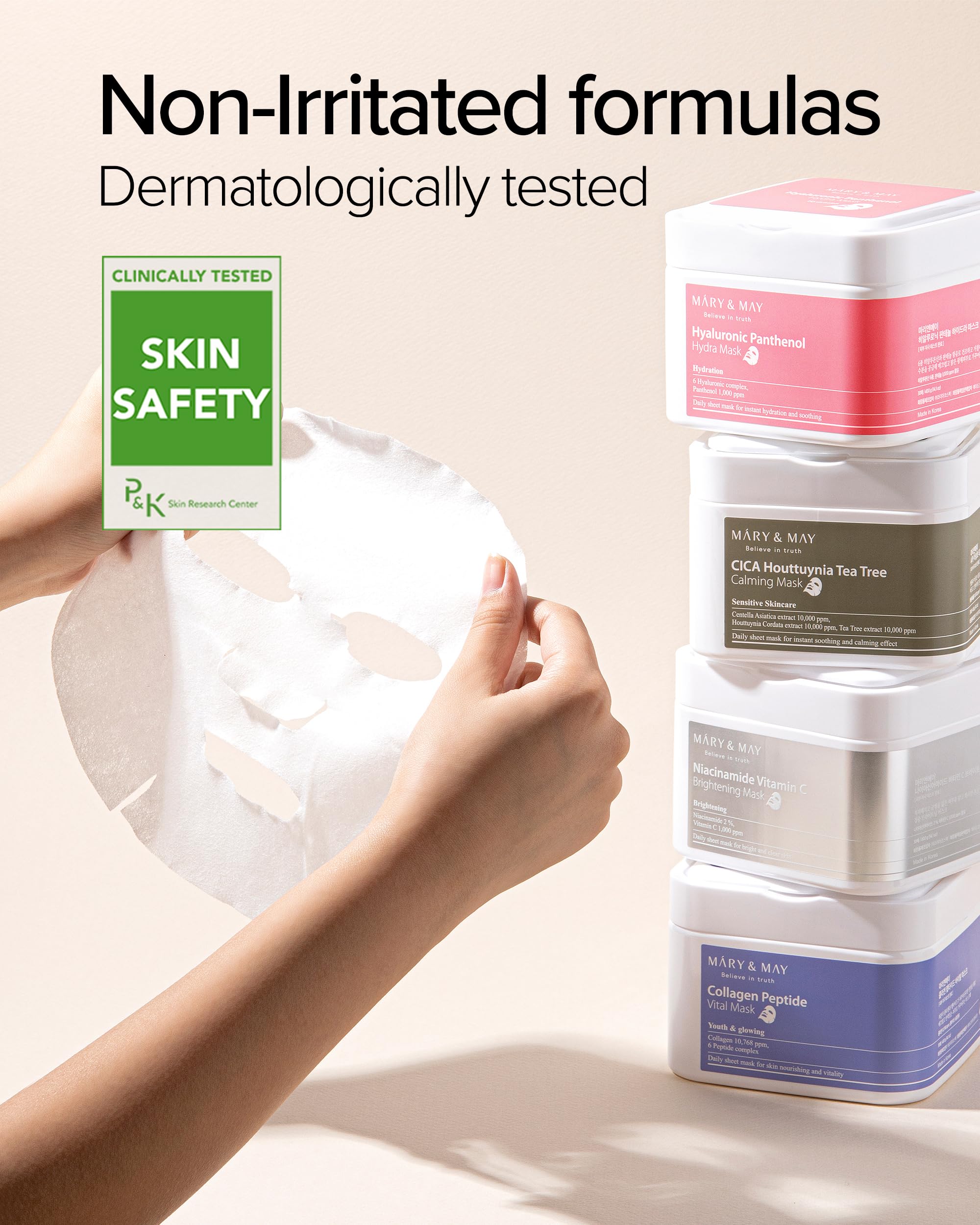 Foto 7 pulgar | Mascarilla Mary&may Hyaluronic Panthenol Hydra 30 Hojas - Venta Internacional.