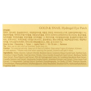 Foto 3 | Eye Patch Petitfee Gold & Snail Hydrogel 60 Unidades - Venta Internacional