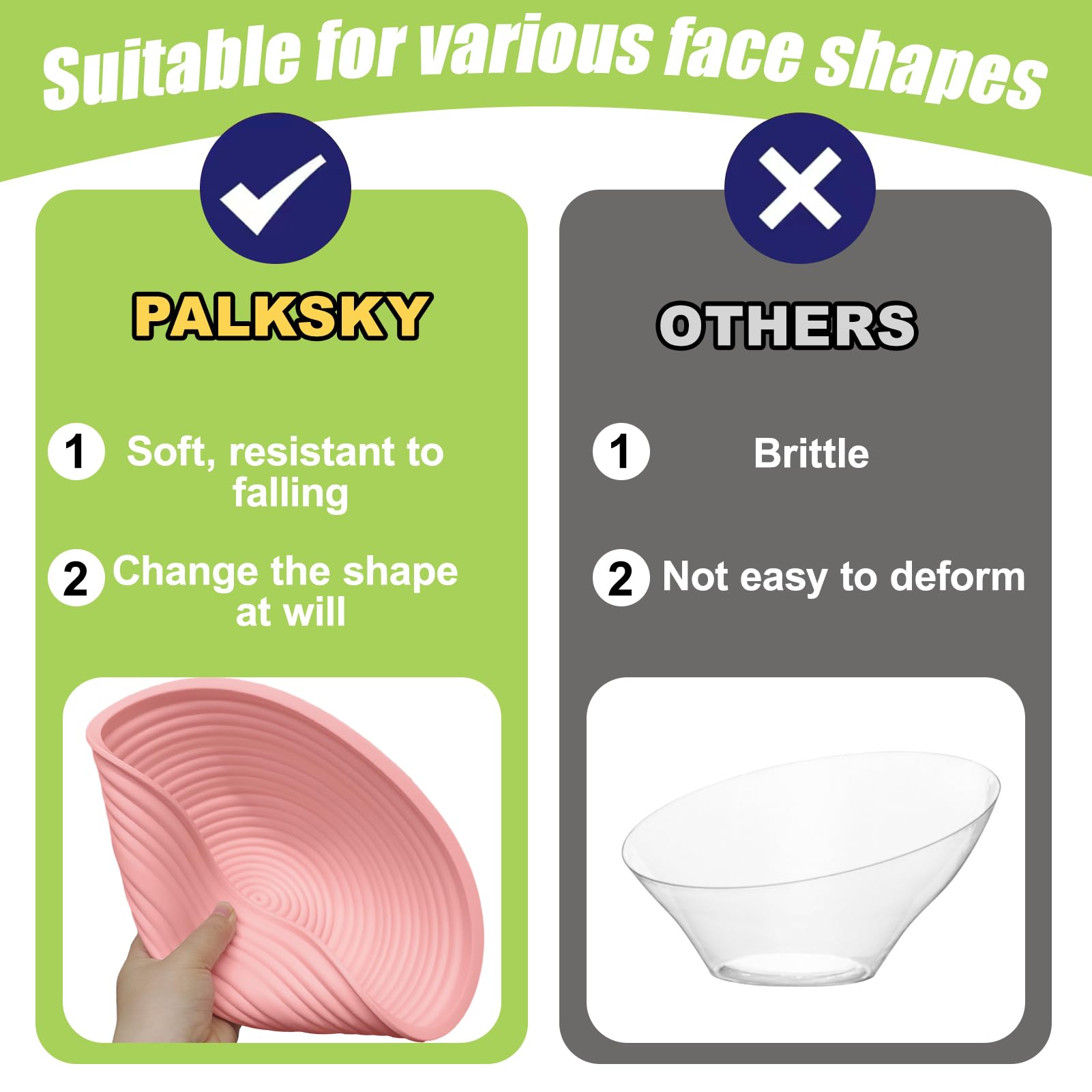 Foto 5 | Cuenco Grande Palksky Para Baño De Hielo Facial, Cuenco De Baño De Hielo Plegable, Cuenco De Silicon - Venta Intern
