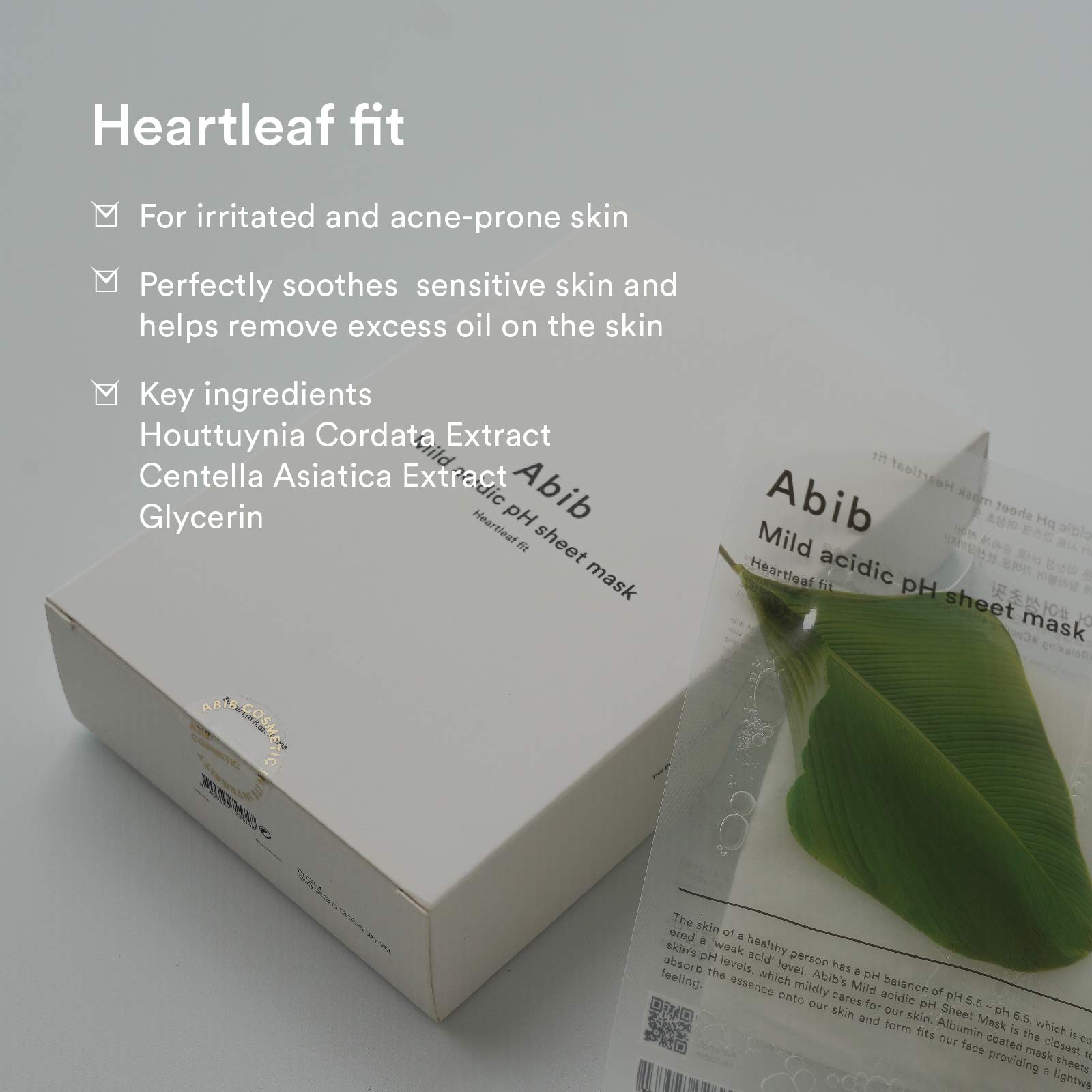 Foto 7 pulgar | Mascarilla Abib Heartleaf Fit, Ph Ácido Suave, 30 Ml X 10 - Venta Internacional.