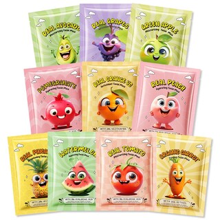 Foto 1 | Set De Mascarillas Faciales Kaely Fruit Para Niños, Paquete De 10 - Venta Internacional.