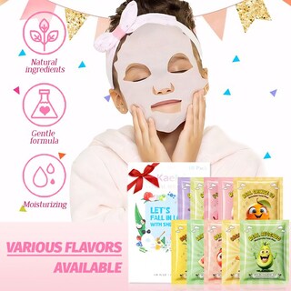 Foto 5 | Set De Mascarillas Faciales Kaely Fruit Para Niños, Paquete De 10 - Venta Internacional.