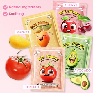 Foto 2 | Set De Mascarillas Faciales Kaely Fruit Para Niños, Paquete De 8 - Venta Internacional.