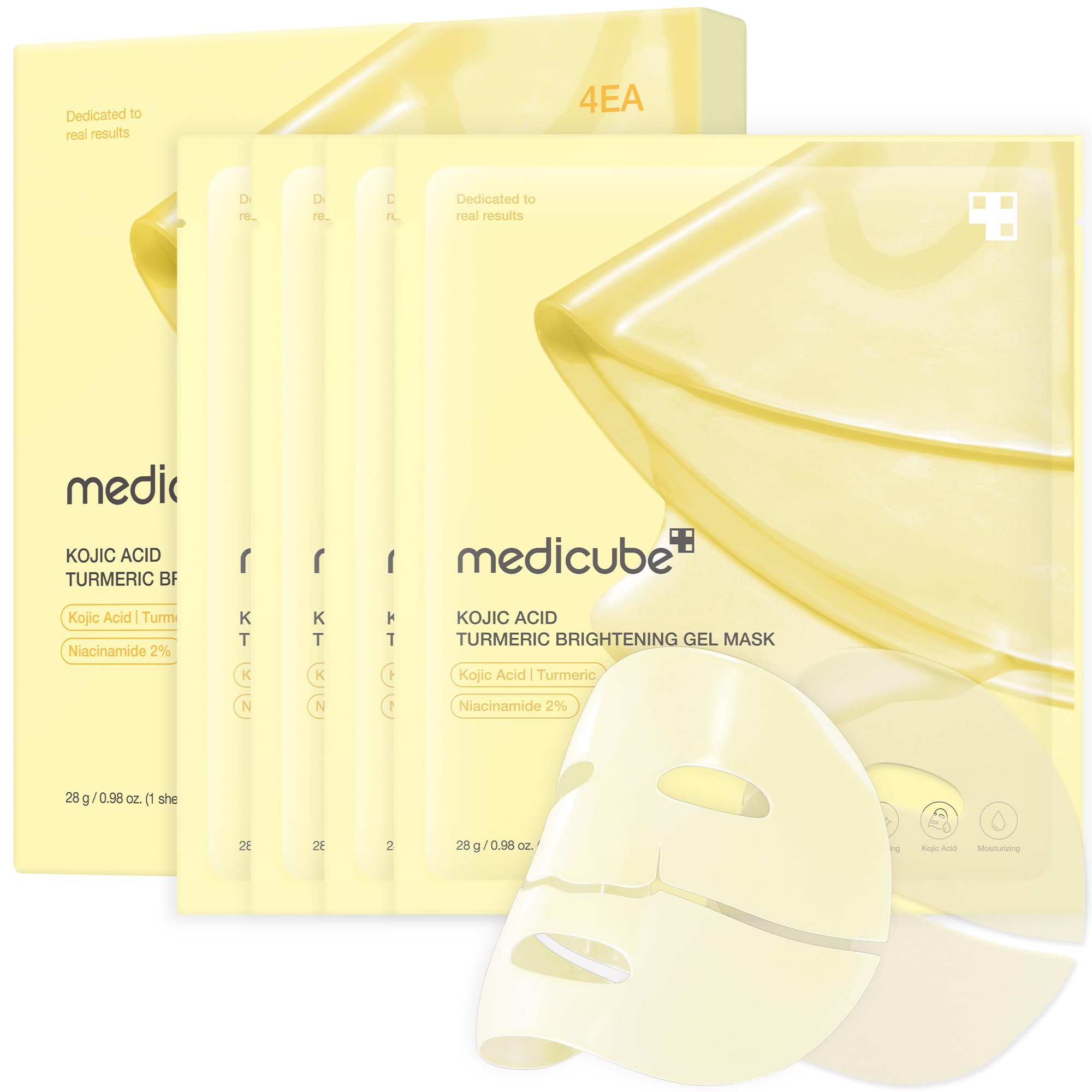 Foto 2 pulgar | Mascarilla Facial De Noche Medicube, Ácido Kójico Y Cúrcuma, 112 Ml X 4 - Venta Internacional.
