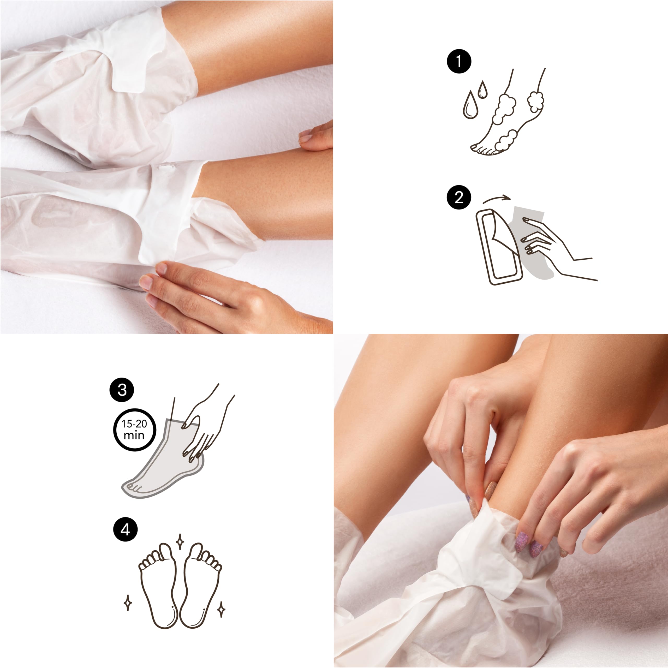 Foto 6 pulgar | Mascarilla Para Pies Innerest Original Derma Beauty, 6 Pares, Color Carbón - Venta Internacional.