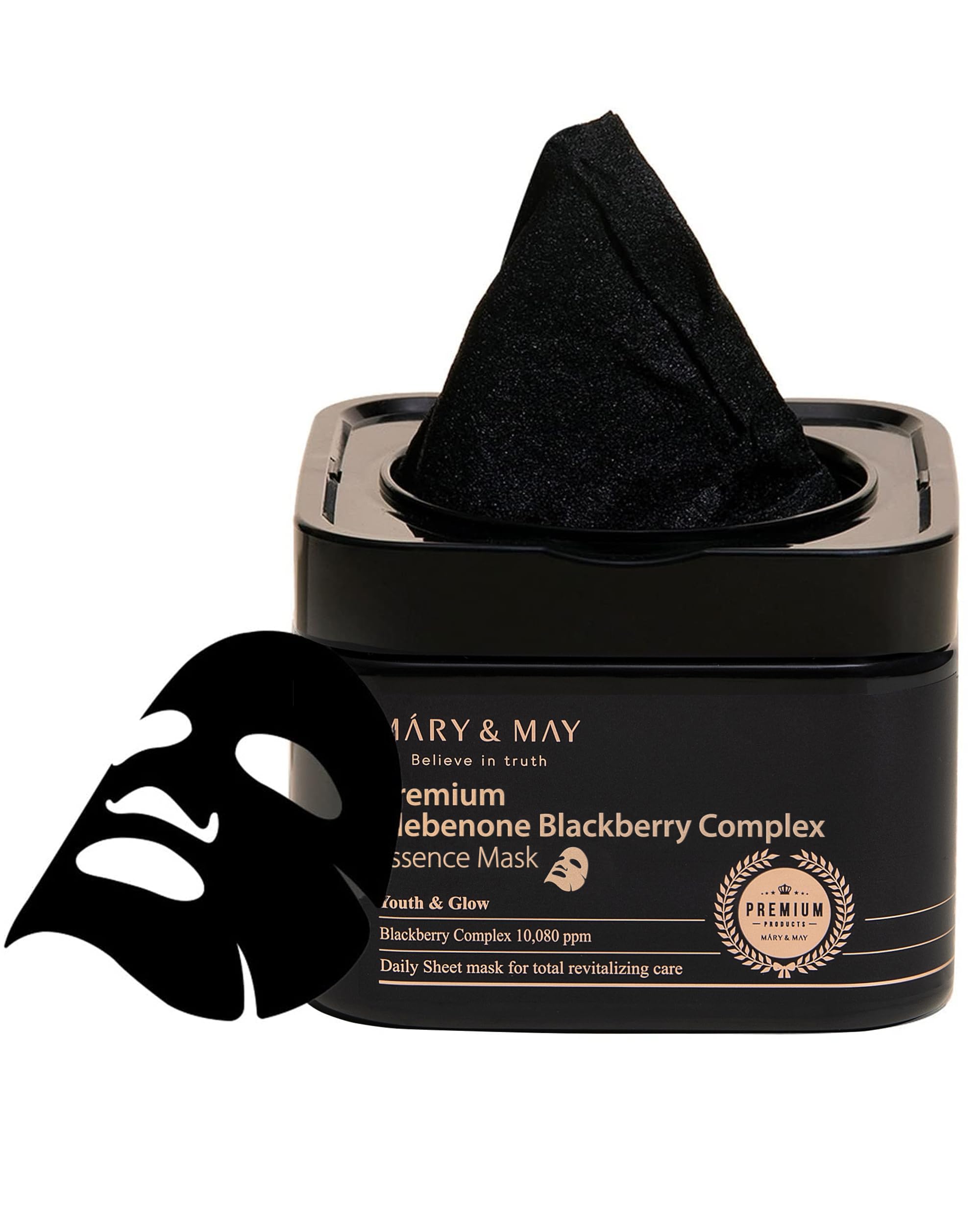 Foto 2 pulgar | Mascarilla Mary&may Premium Idebenone Blackberry 20 Hojas - Venta Internacional.
