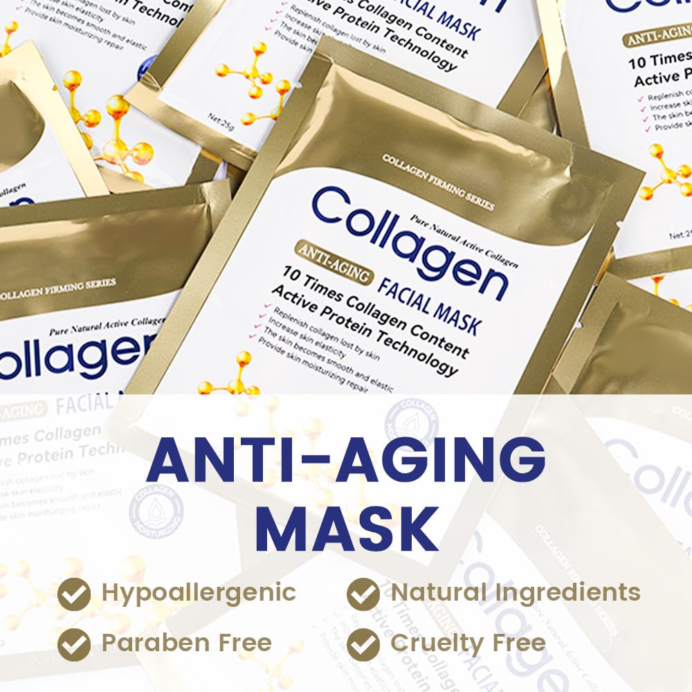 Foto 3 pulgar | Máscaras En Láminas Kaely Collagen, Paquete De 10 Unidades, Hidratantes Y Suavizantes - Venta Internacional.