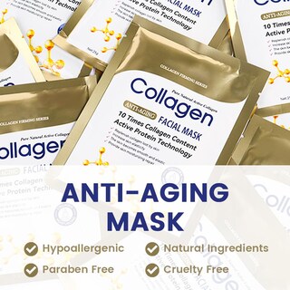 Foto 2 | Máscaras En Láminas Kaely Collagen, Paquete De 10 Unidades, Hidratantes Y Suavizantes - Venta Internacional.
