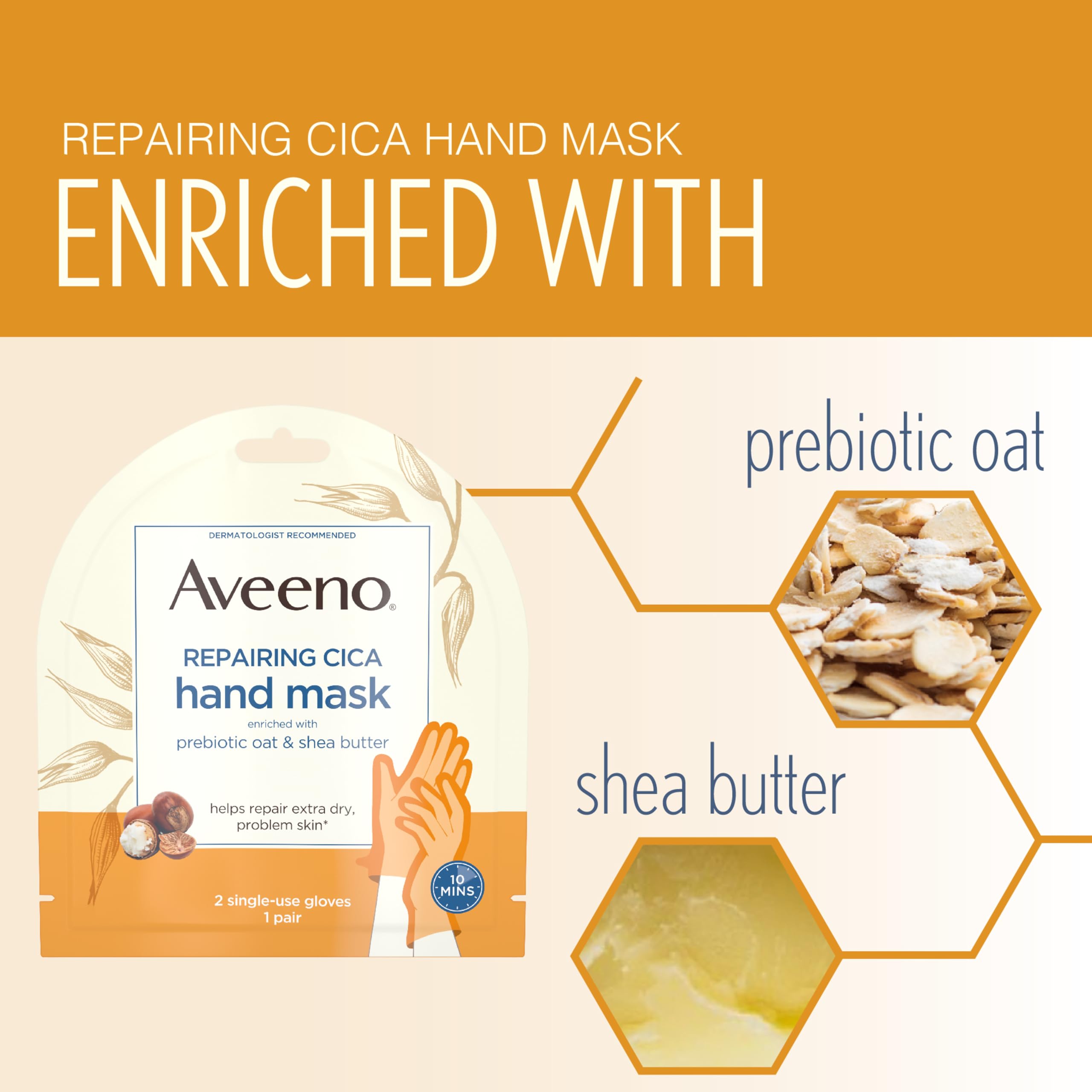 Foto 7 pulgar | Mascarilla De Manos Aveeno Skin Relief Relief Repair 1 Par Hidratante - Venta Internacional.