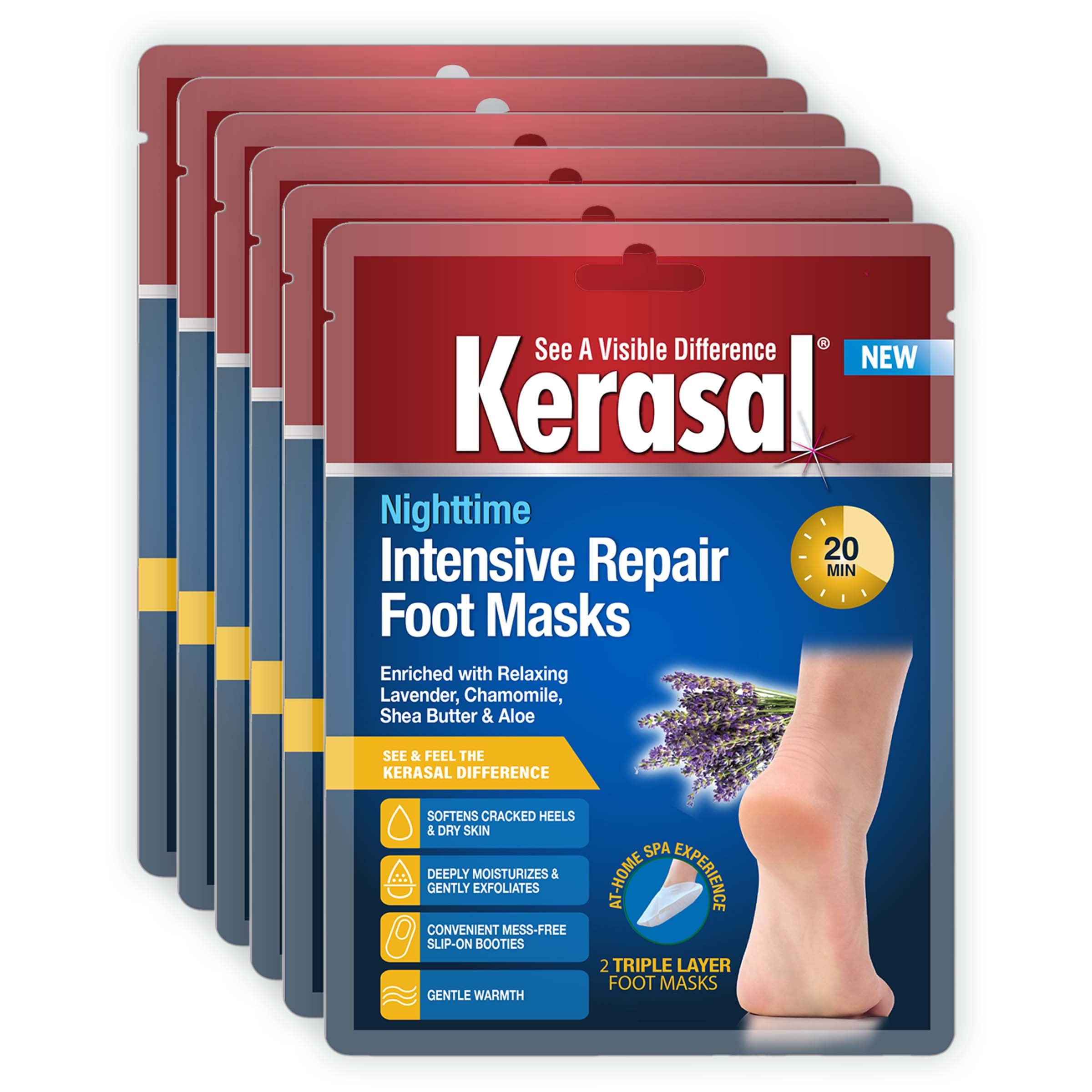 Foto 2 pulgar | Mascarilla Para Pies Kerasal Nighttime Intensive Repair, 6 Pares - Venta Internacional.