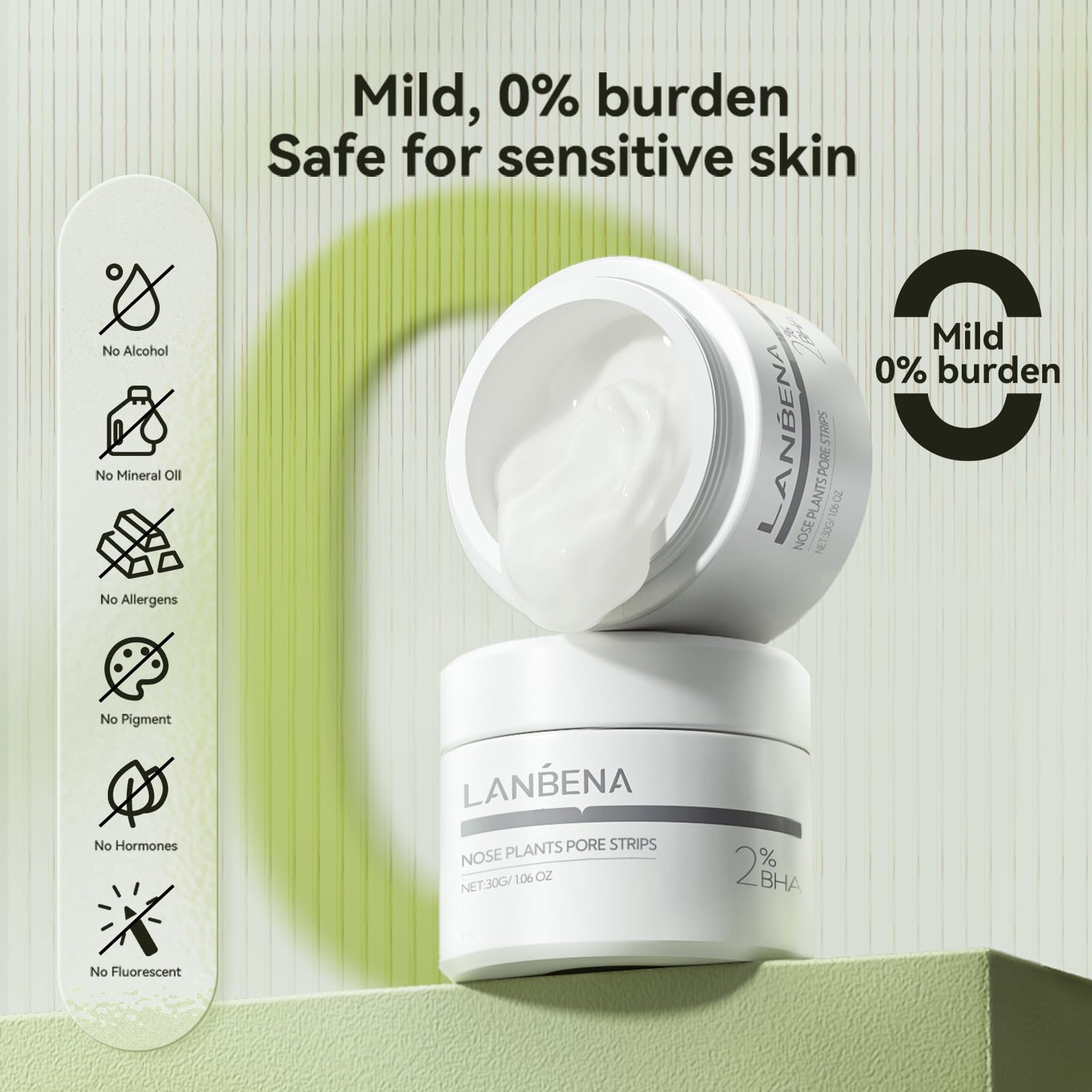 Foto 8 pulgar | Mascarilla Eliminadora De Puntos Negros Lanbena White 30 Ml Con Extracto De Aloe - Venta Internacional.