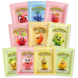Foto 1 | Set De Mascarillas Faciales Kaely Fruit Para Niños, Paquete De 10 - Venta Internacional.