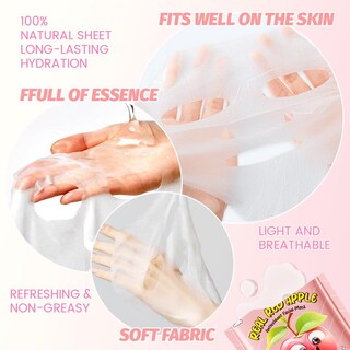 Foto 4 | Set De Mascarillas Faciales Kaely Fruit Para Niños, Paquete De 12 - Venta Internacional.