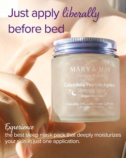 Foto 4 | Mascarilla Para Dormir Mary&may Vegan Caléndula Peptide Ageless - Venta Internacional.